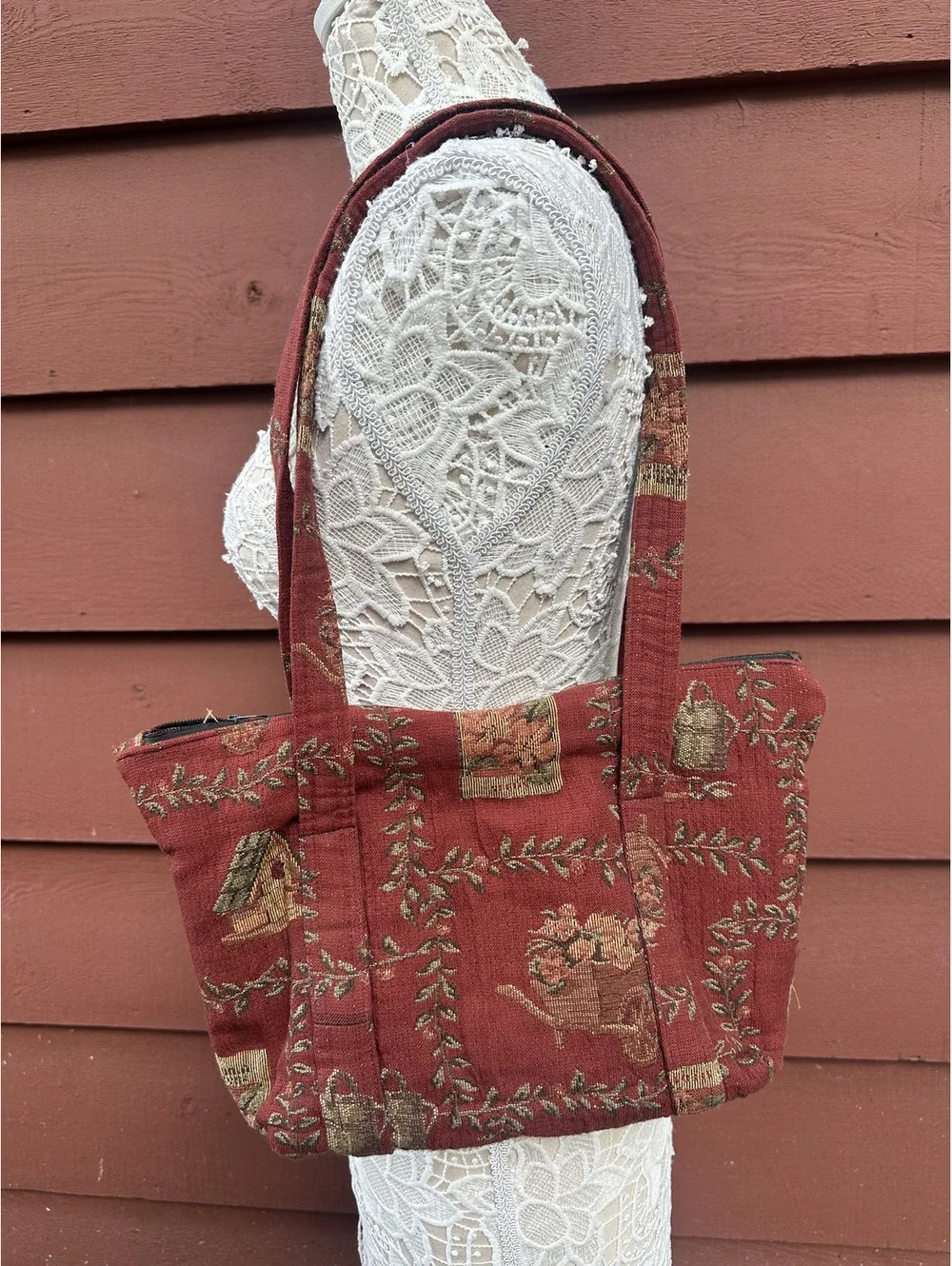 Rustic Garden Tapestry Shoulder Bag